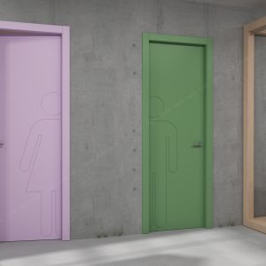 Service - Porta con incisioni di servizio laccata